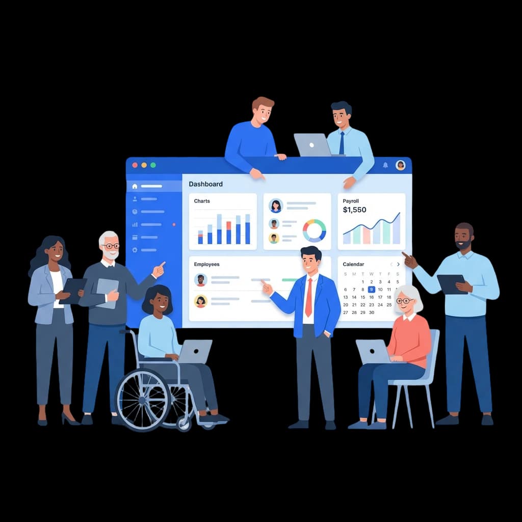 HR team collaboration illustration